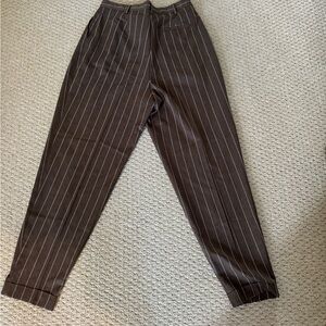 Women’s Brown Striped Pants